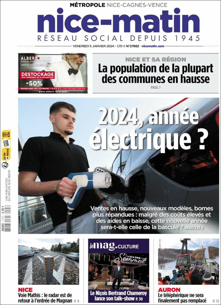 Portada de Nice-Matin (Francia)