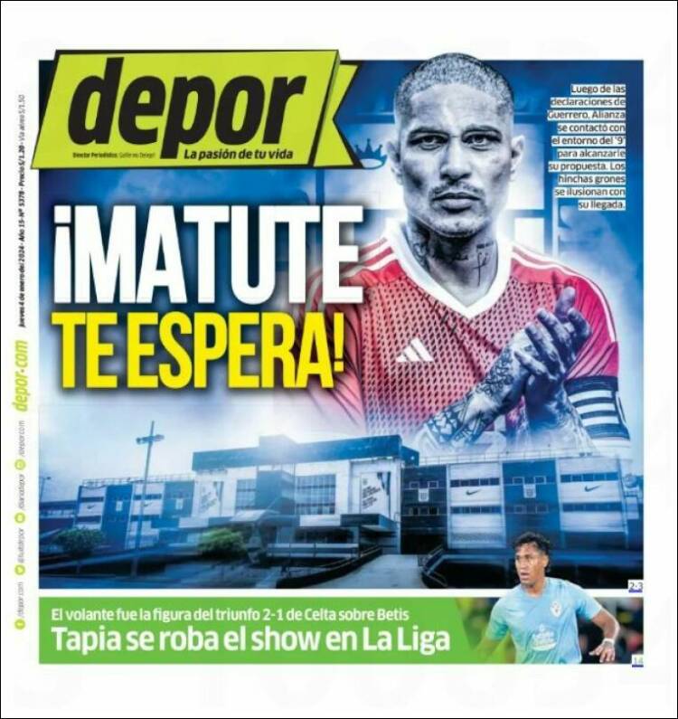 Portada de Depor (Perú)