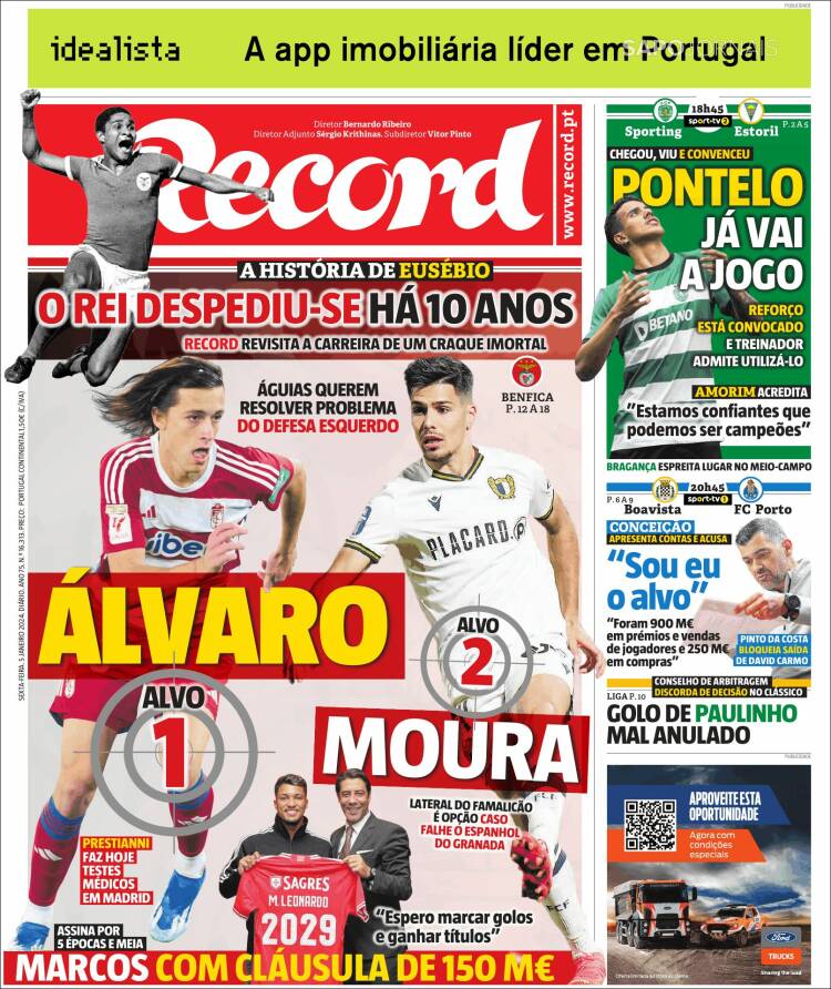 Portada de Record (Portugal)