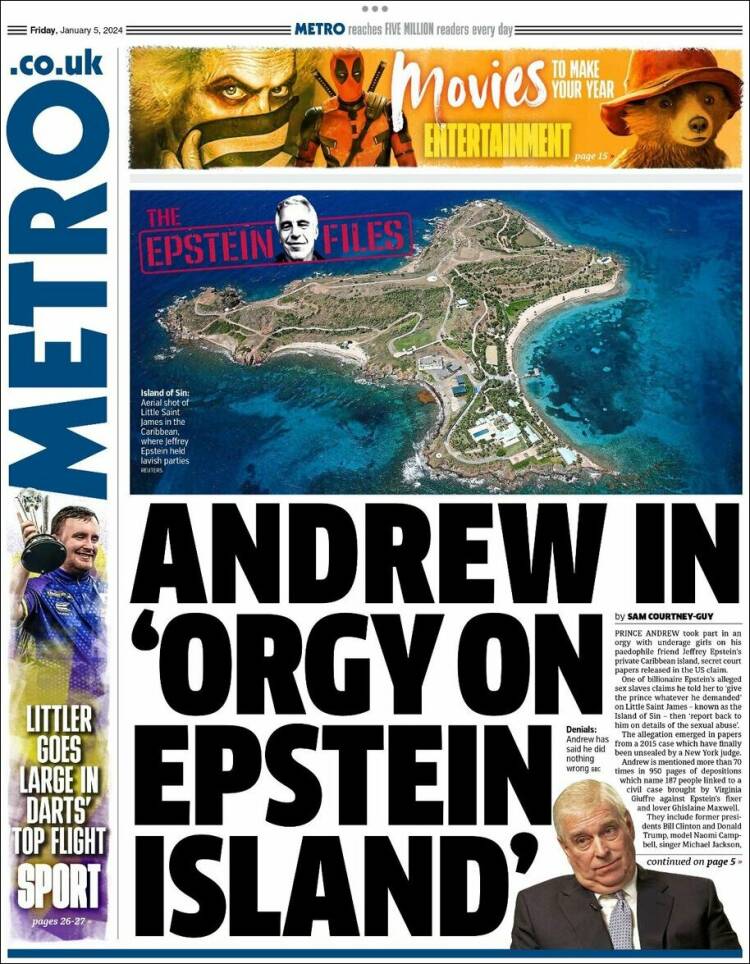 Portada de Metro (Reino Unido)