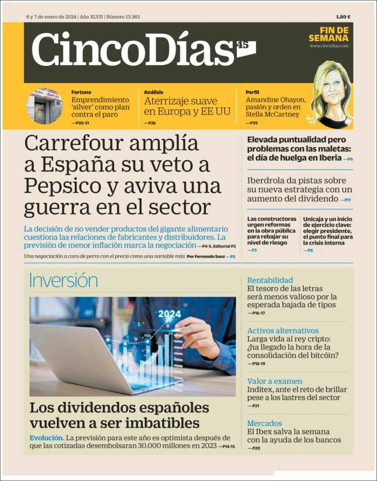 Portada de Cinco Días (España)