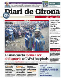 Portada de Diari de Girona (España)