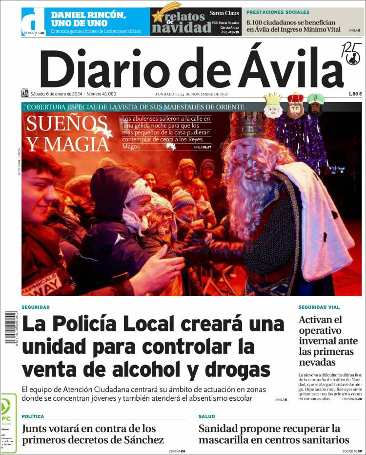 Portada de Diario de Ávila (España)