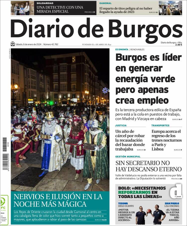 Portada de Diario de Burgos (España)