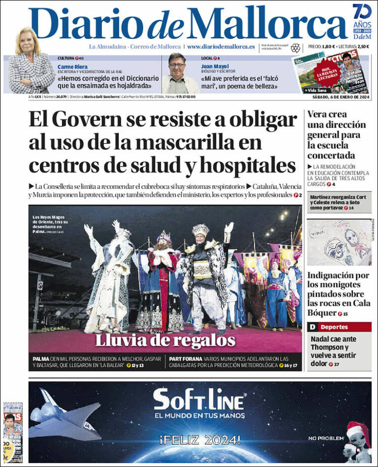 Portada de Diario de Mallorca (España)