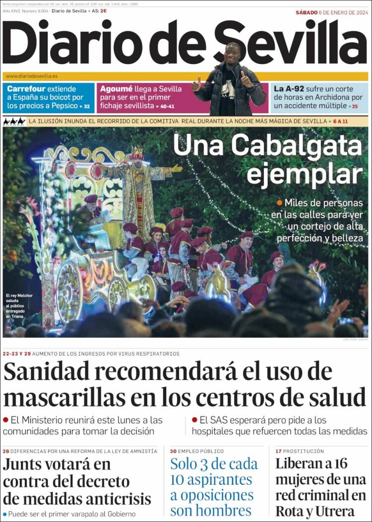 Portada de Diario de Sevilla (España)