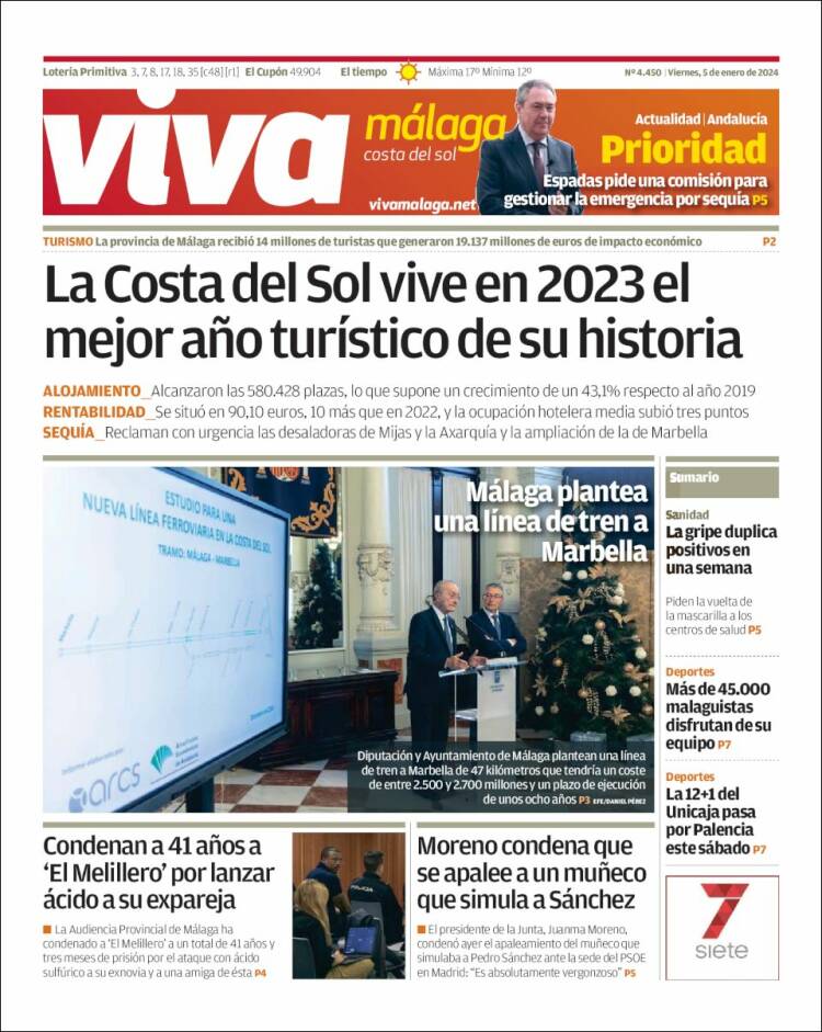 Portada de Viva Málaga (España)