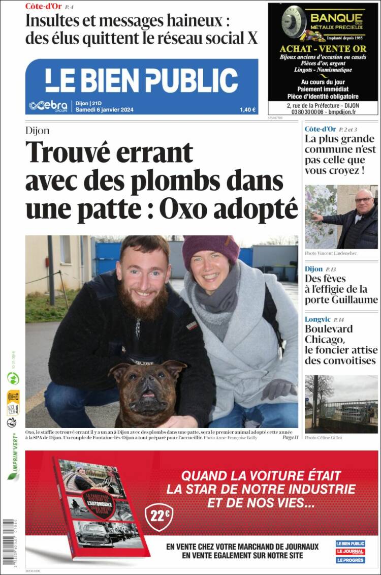 Portada de Le Bien Public (Francia)