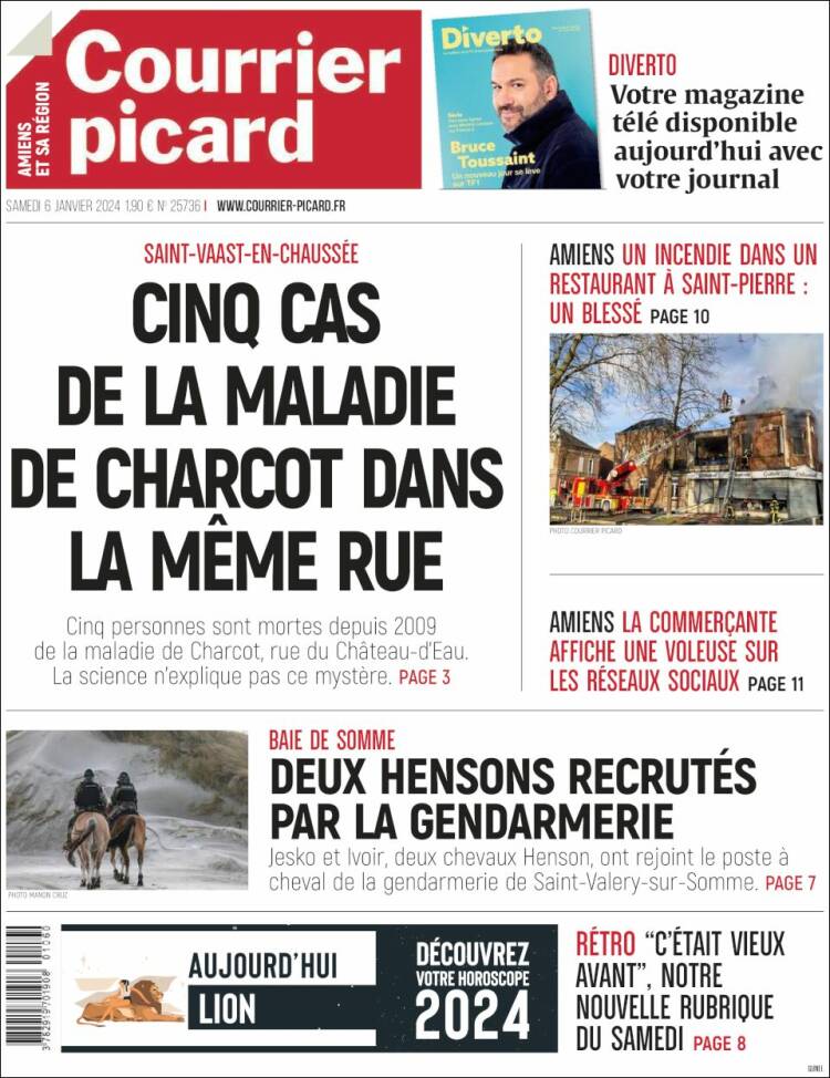 Portada de Courrier Picard (Francia)