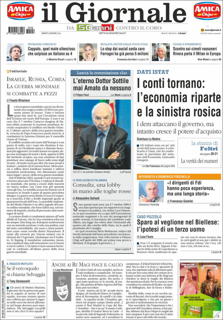 Portada de il Giornale (Italia)