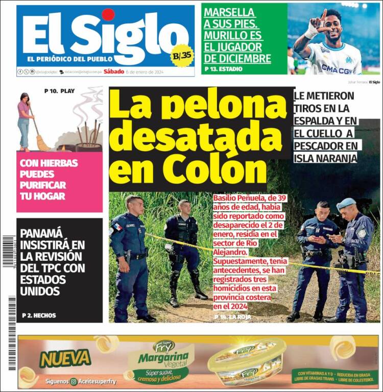 Portada de El Siglo (Panam&aacute;)
