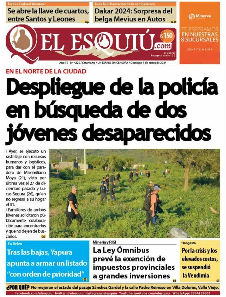 Portada de El Esquiu (Argentina)