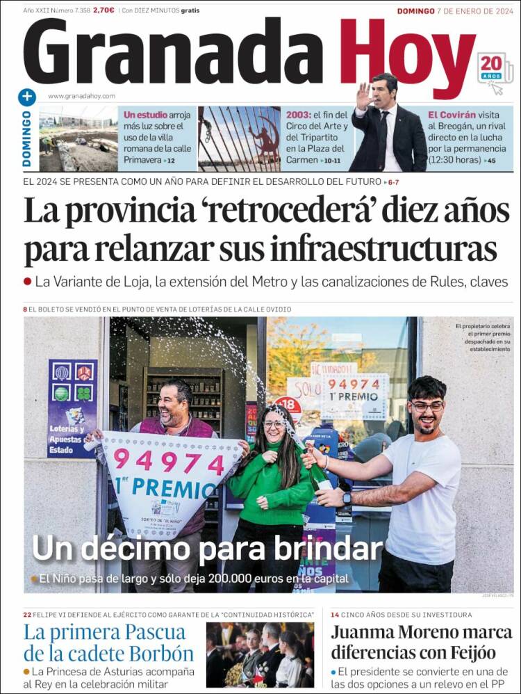 Portada de Granada Hoy (España)