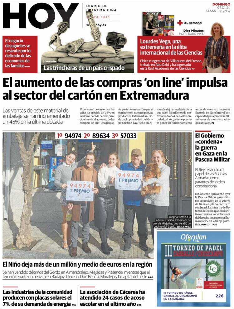 Portada de Hoy - Caceres (España)