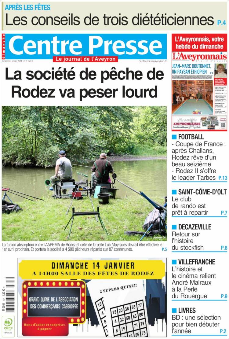 Portada de Centre Presse (Francia)