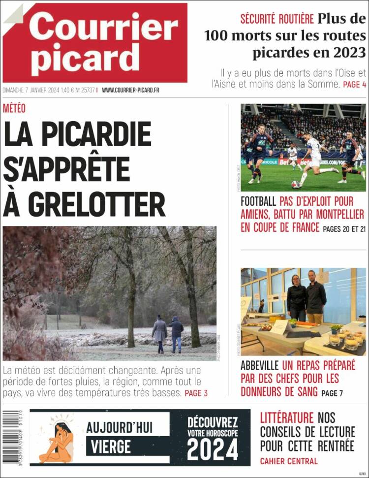 Portada de Courrier Picard (Francia)