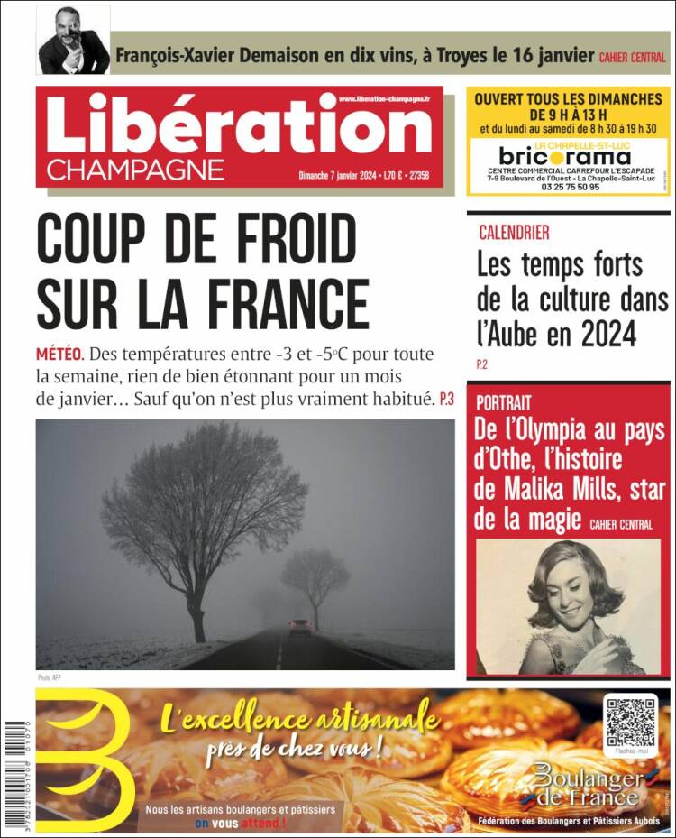 Portada de Libération Champagne (Francia)