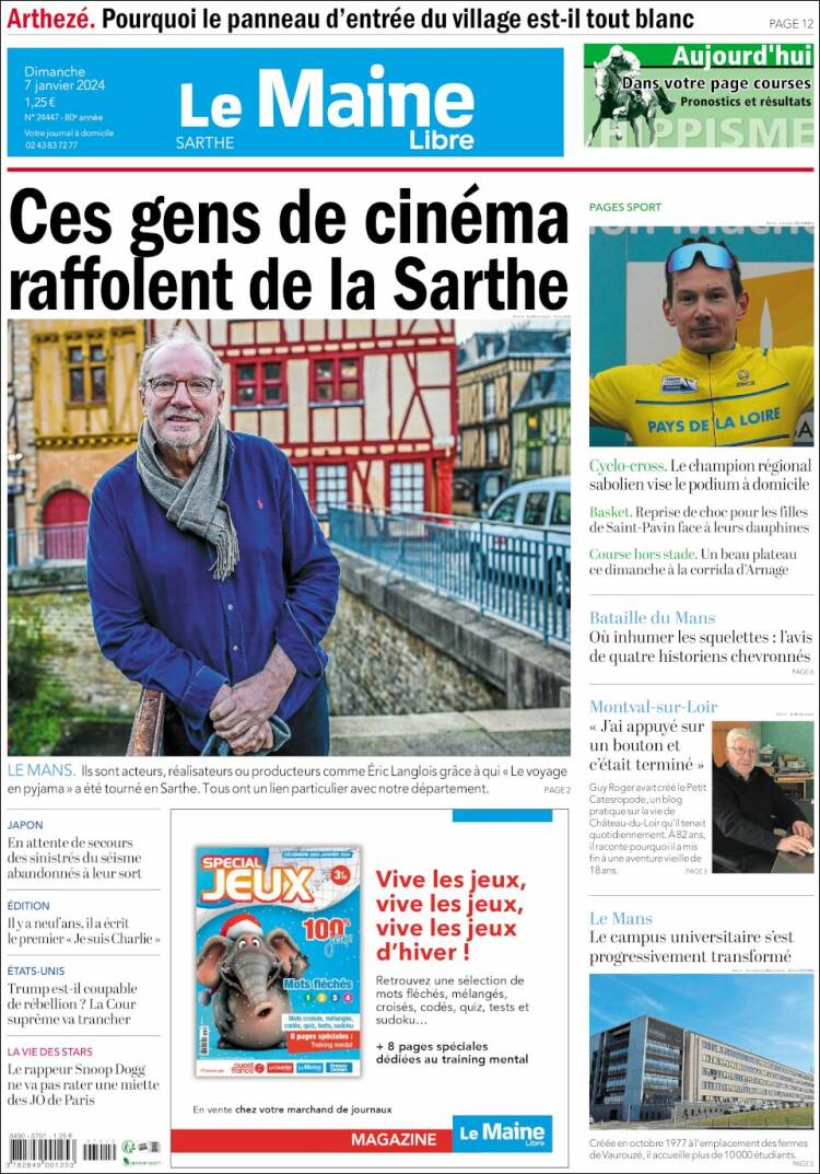 Portada de Le Maine Libre (Francia)