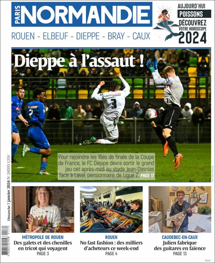 Portada de Paris Normandie (Francia)