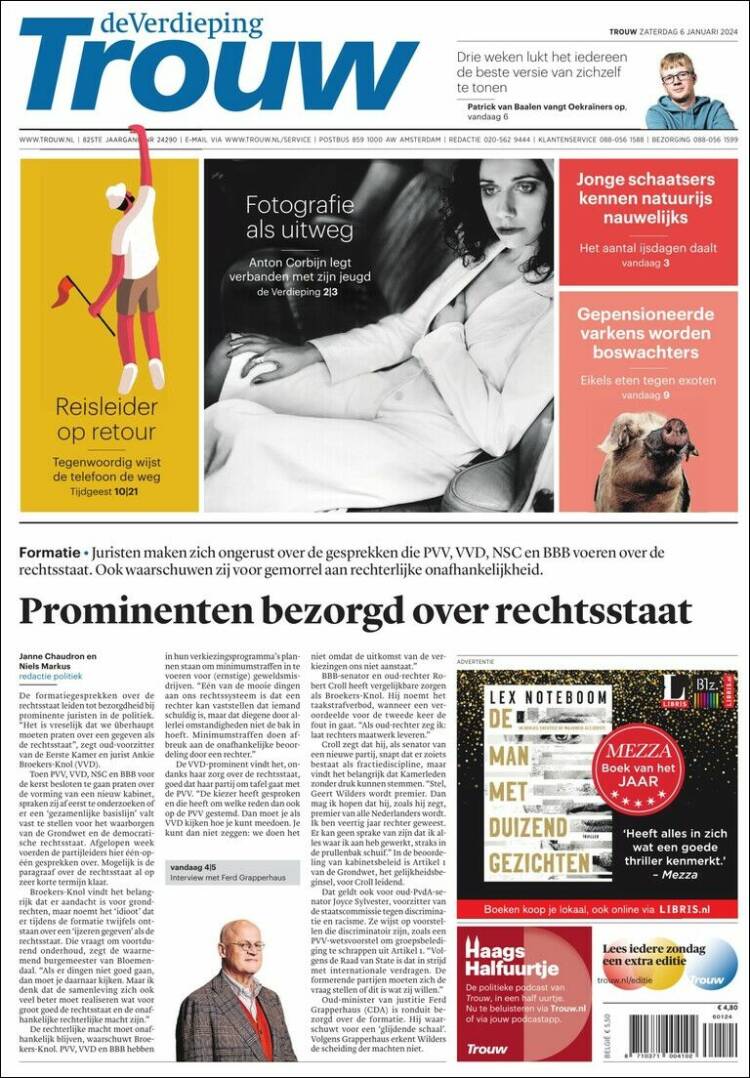 Portada de Trouw (Pa&iacute;ses Bajos)