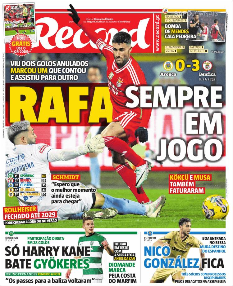 Portada de Jornal de Negócios (Portugal)