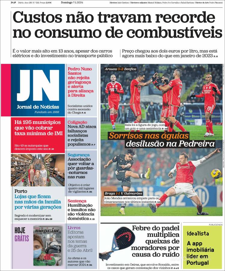 Portada de Jornal de Notícias (Portugal)