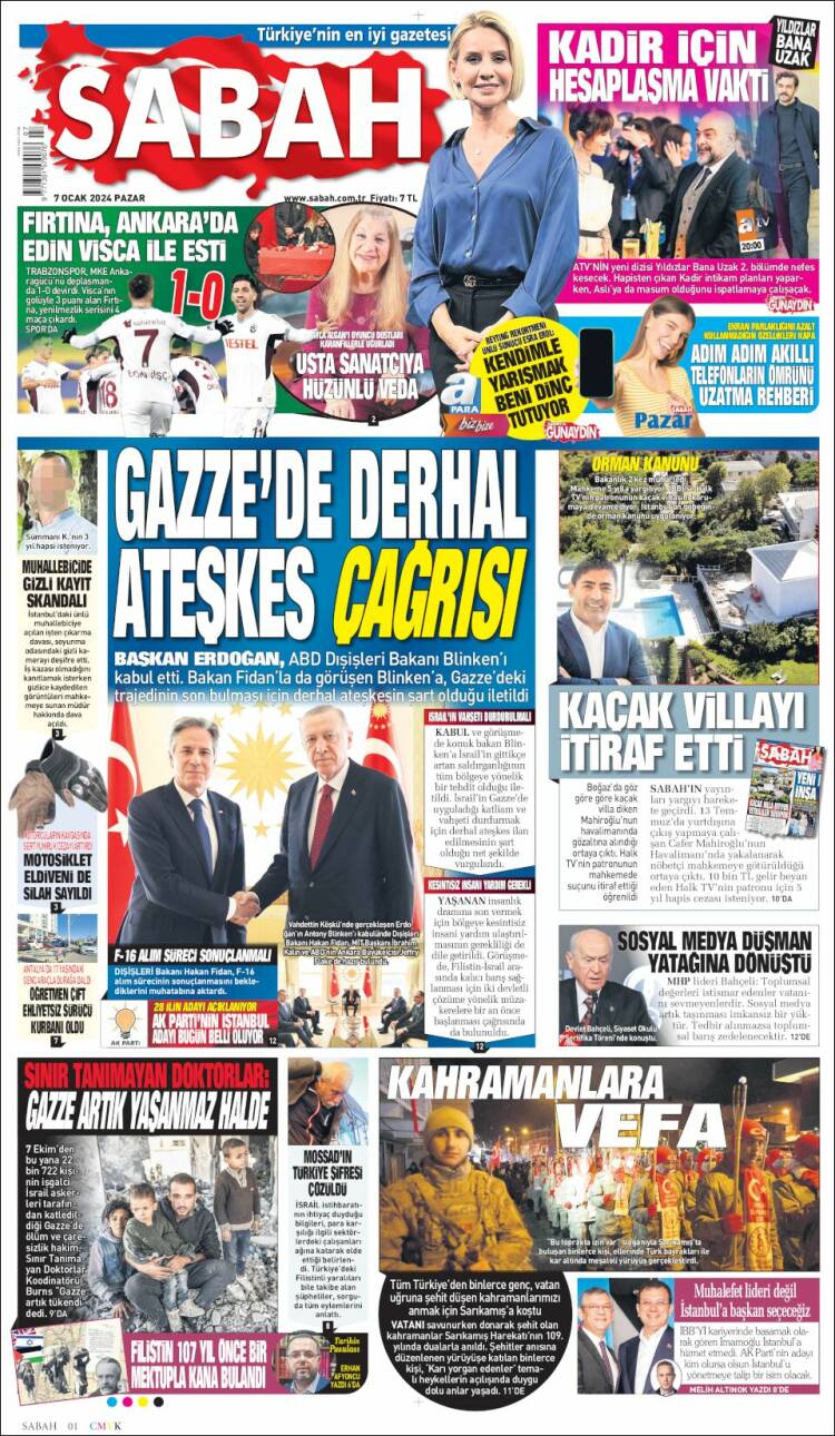 Portada de Sabah (Turqu&iacute;a)