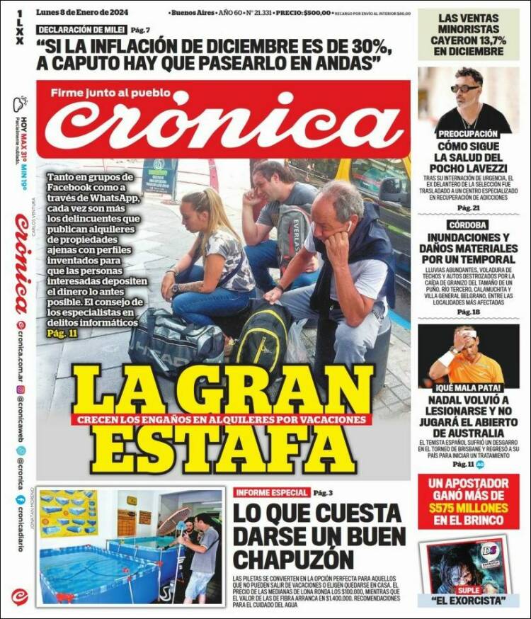 Portada de Diario El Libertador (Argentina)