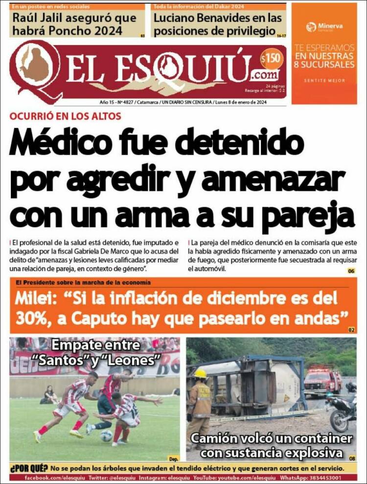 Portada de El Esquiu (Argentina)