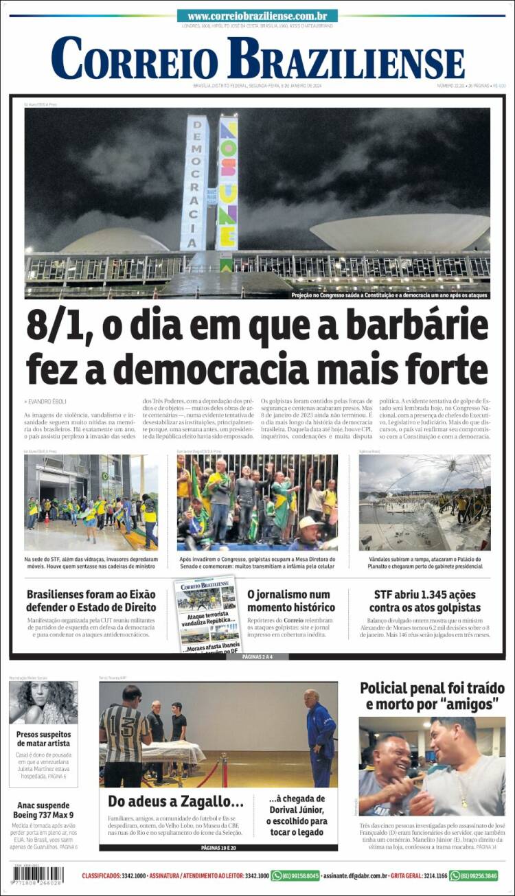 Portada de Correio Braziliense (Brasil)