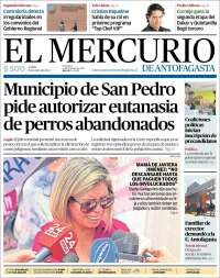 Portada de El Mercurio de Antofagasta (Chile)