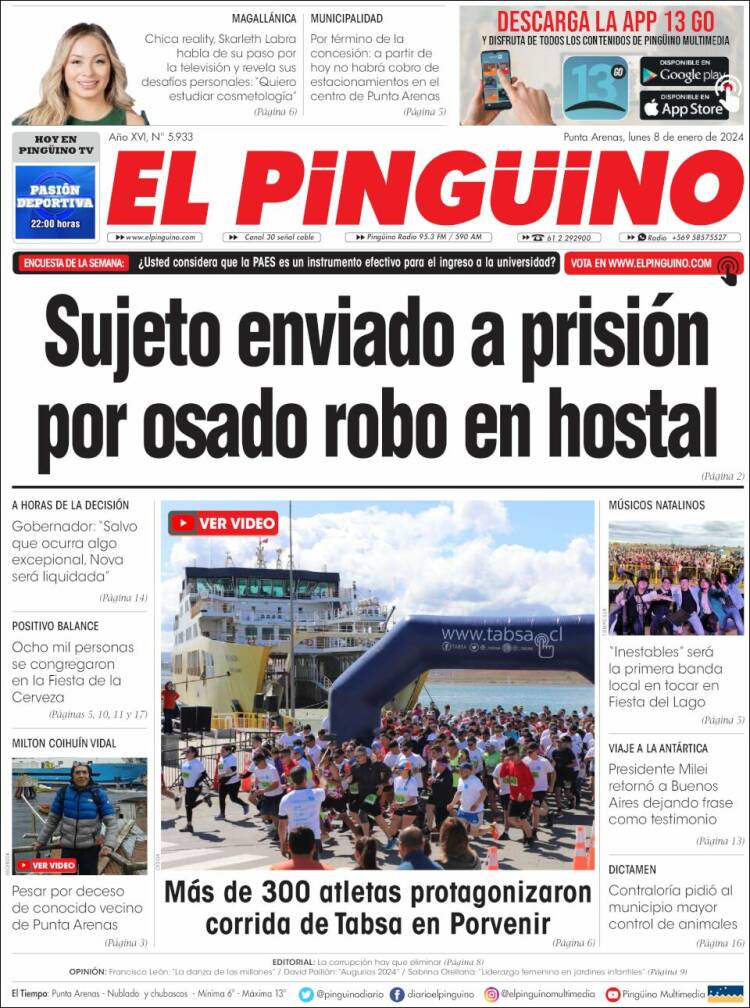Portada de El Pingüino (Chile)