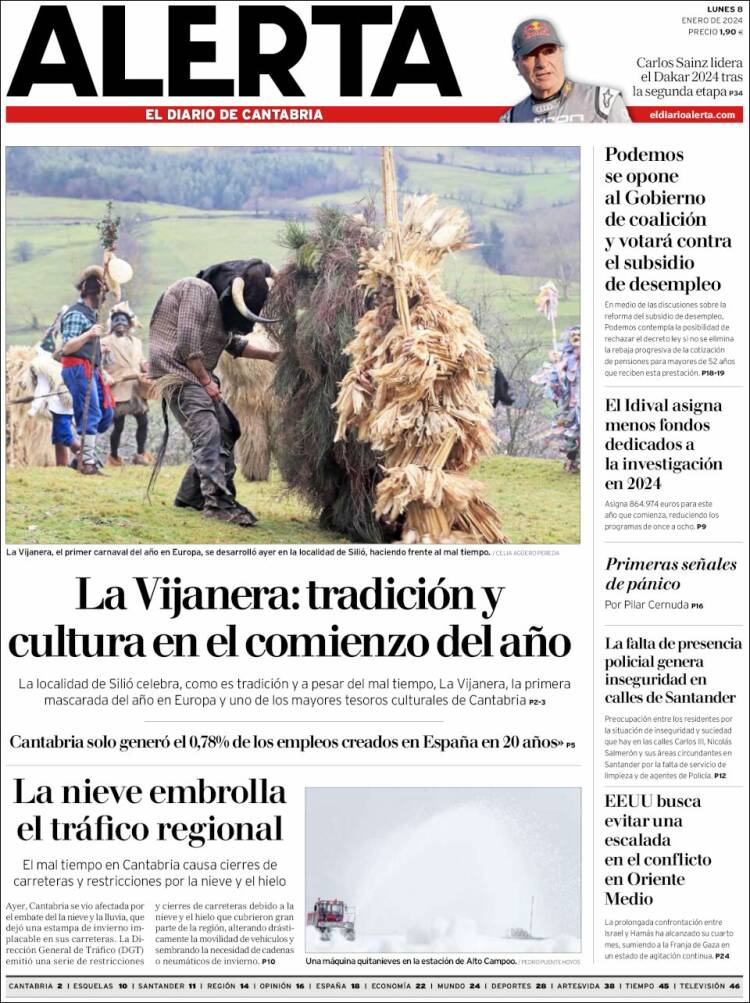 Portada de Alerta - El Diario de Cantabria (España)