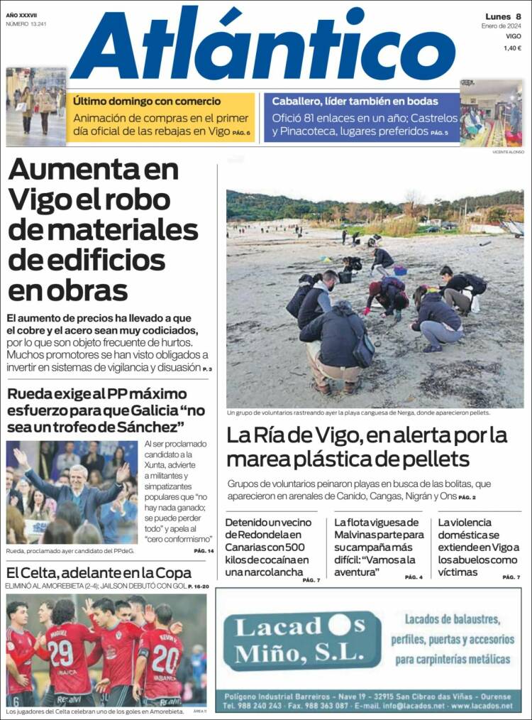 Portada de Atlántico Diario (España)