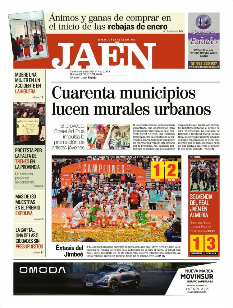 Portada de Diario Jaén (España)