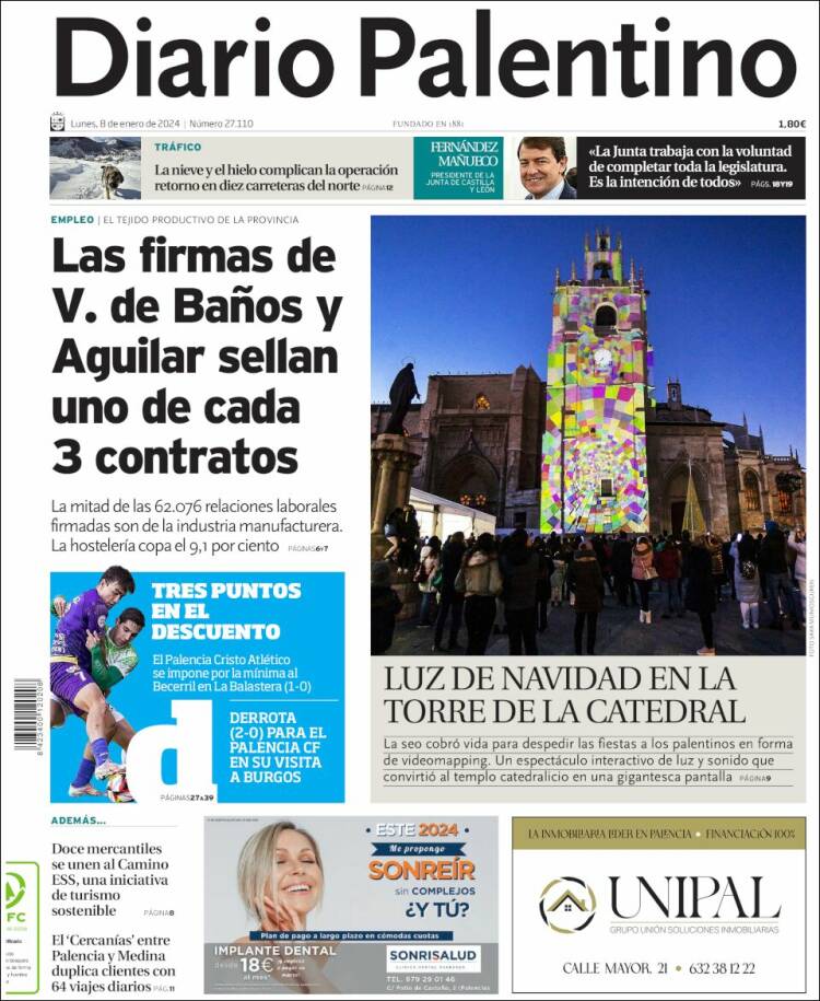 Portada de Diario Palentino (España)