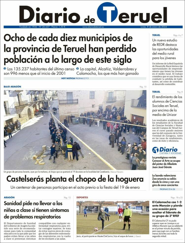 Portada de Diario de Teruel (España)