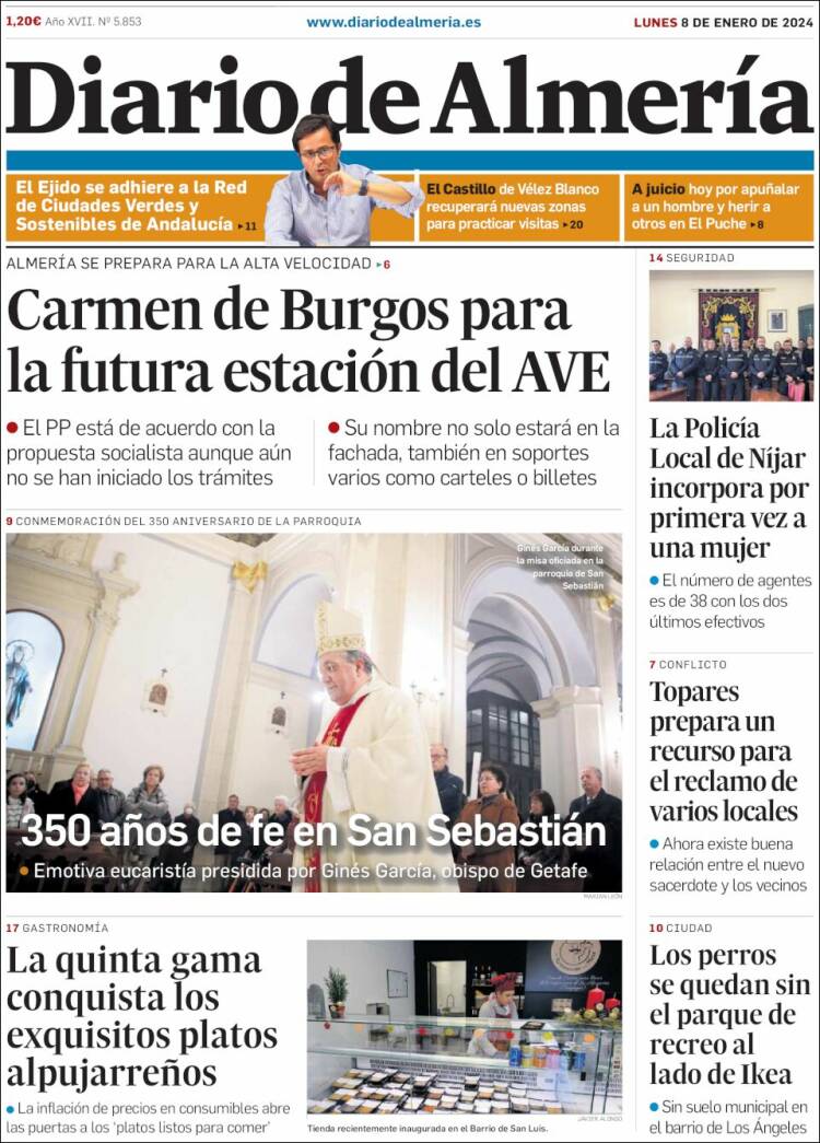 Portada de Diario de Almería (España)