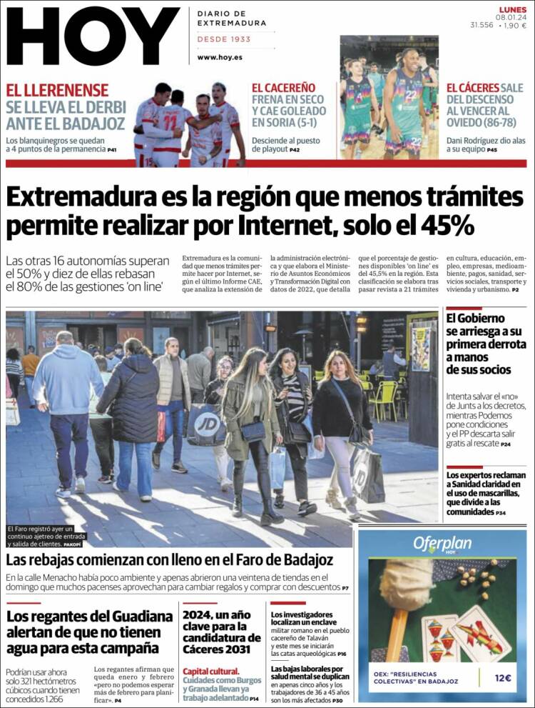 Portada de Hoy - Badajoz (España)