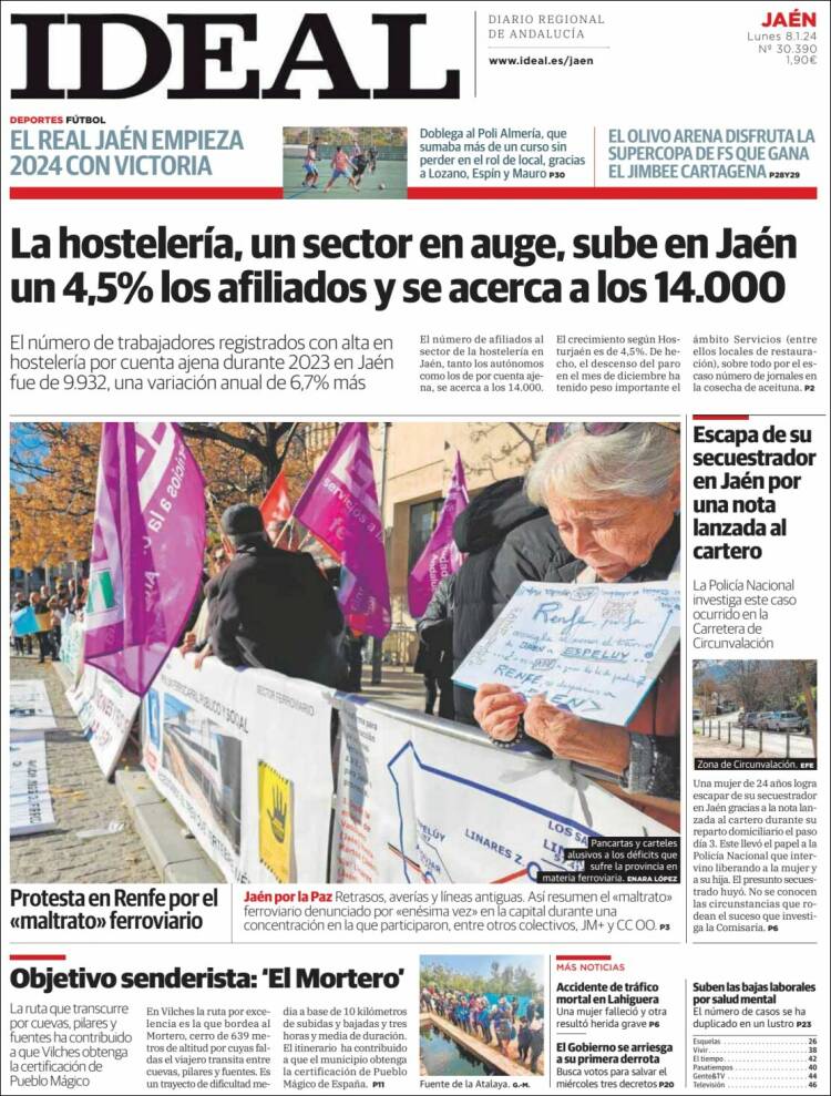 Portada de El Ideal de Jaén (España)