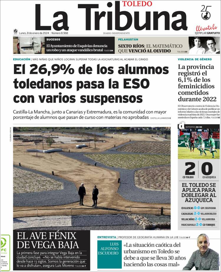 Portada de La Tribuna de Toledo (España)