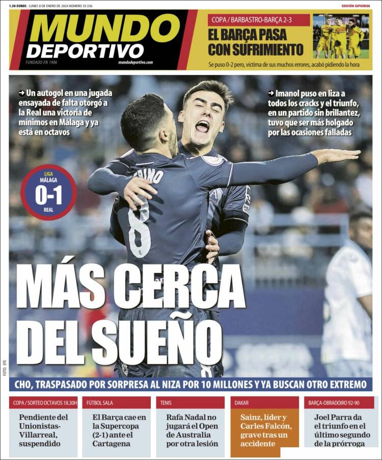 Portada de Mundo Deportivo Gipuzkoa (España)