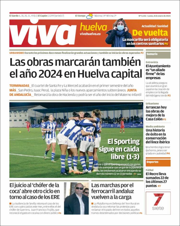 Portada de Viva Huelva (España)