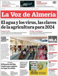 Portada de La Voz de Almería (España)