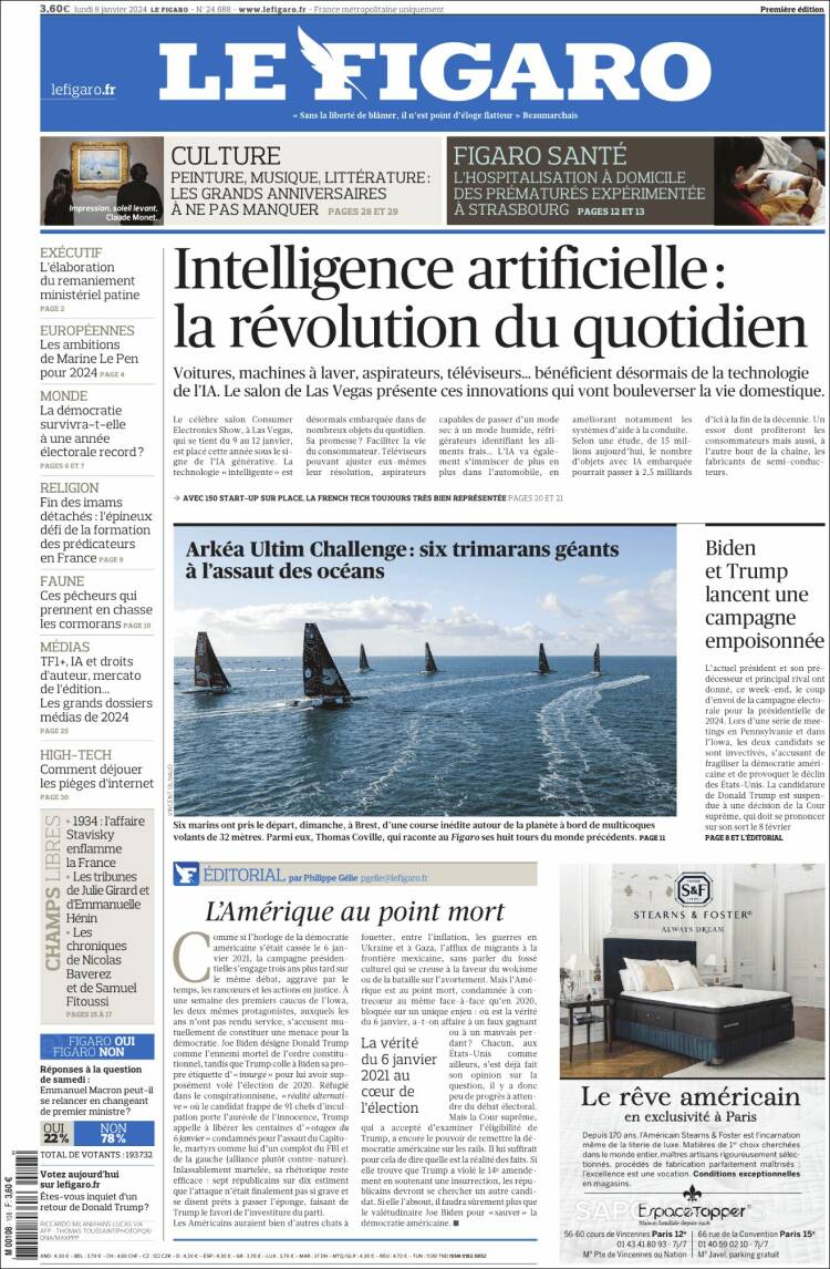 Portada de Le Figaro (France)