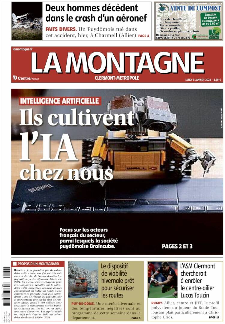Portada de La Montagne (Francia)