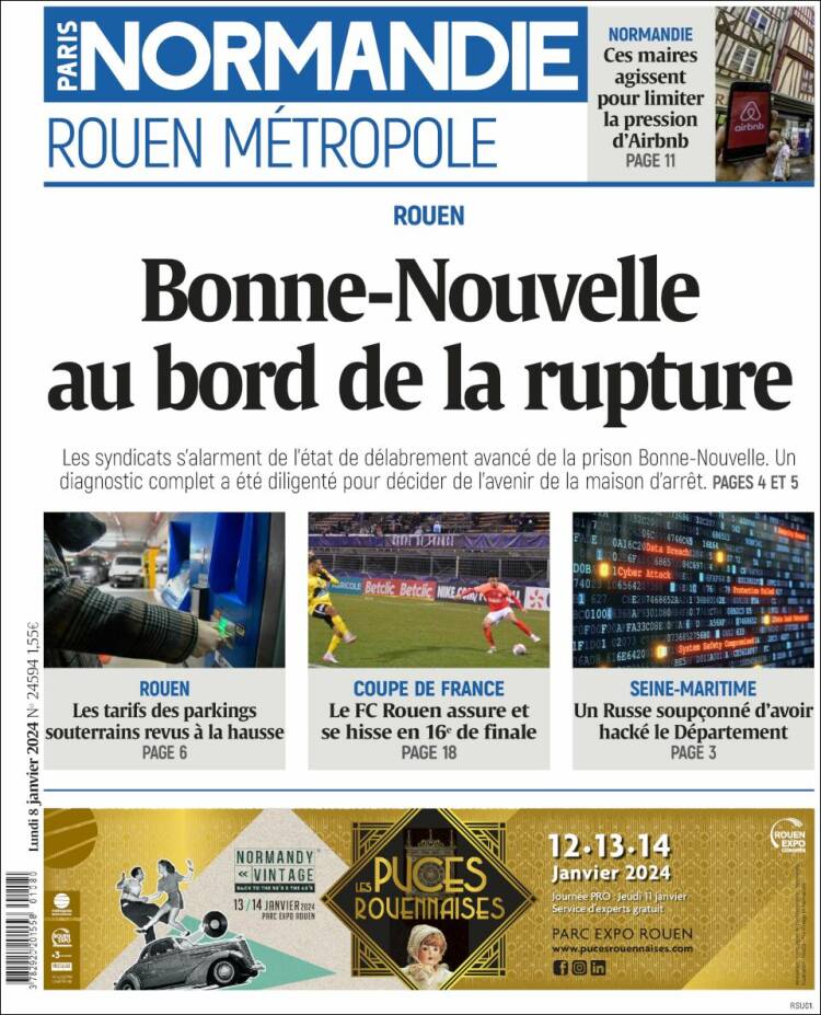 Portada de Paris Normandie (Francia)