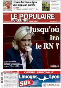 Portada de Le Populaire du Centre (France)