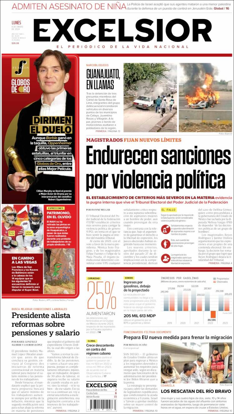 Portada de Excelsior (México)