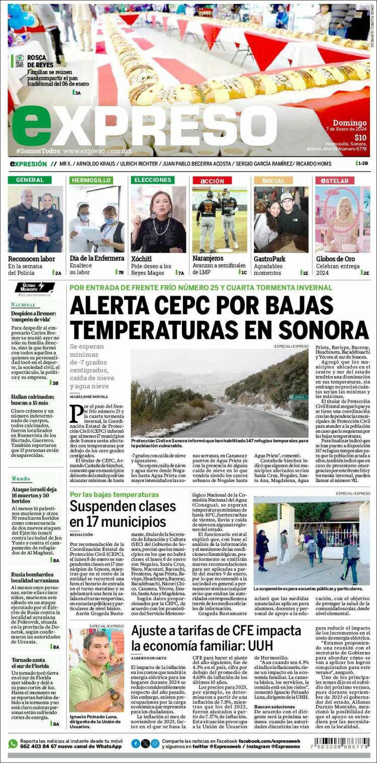 Portada de Expreso (México)